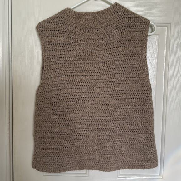 Eileen fisher 100% baby alpaca mock neck sweater vest  size XXS - Picture 5 of 9